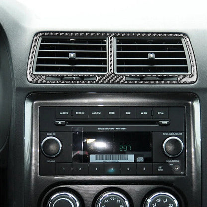 Carbon Fiber Central Air Vent Outlet Trim Cover for Dodge Challenger (2008-2014)