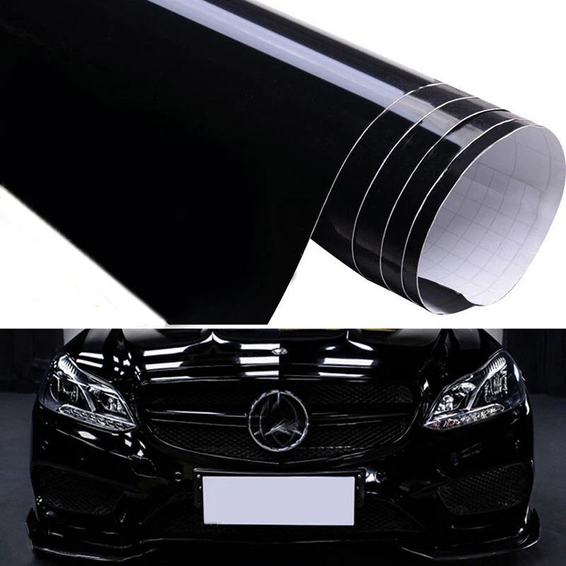 Glossy Shinning Black Car Vinyl Film Wrap Sticker Decal Interior Car Paint Film