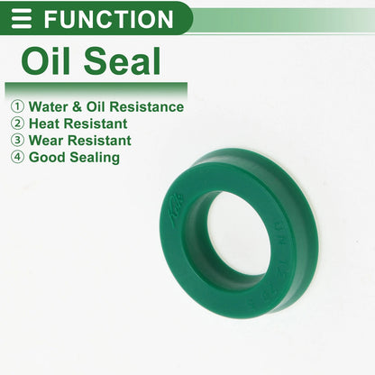 Oil Seal 12x20x5mm 5 Pcs Seal Ring Rotary Shaft TPU High Pressure Green