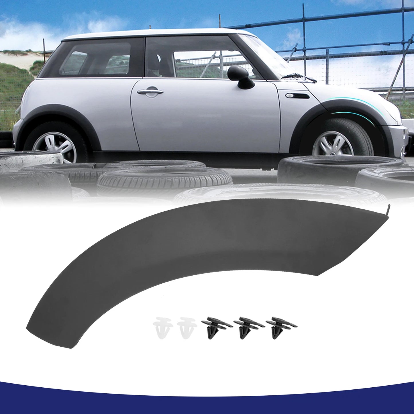 Front Right Black Wheel Arch Trim Guard for BMW (Fits Various Models)