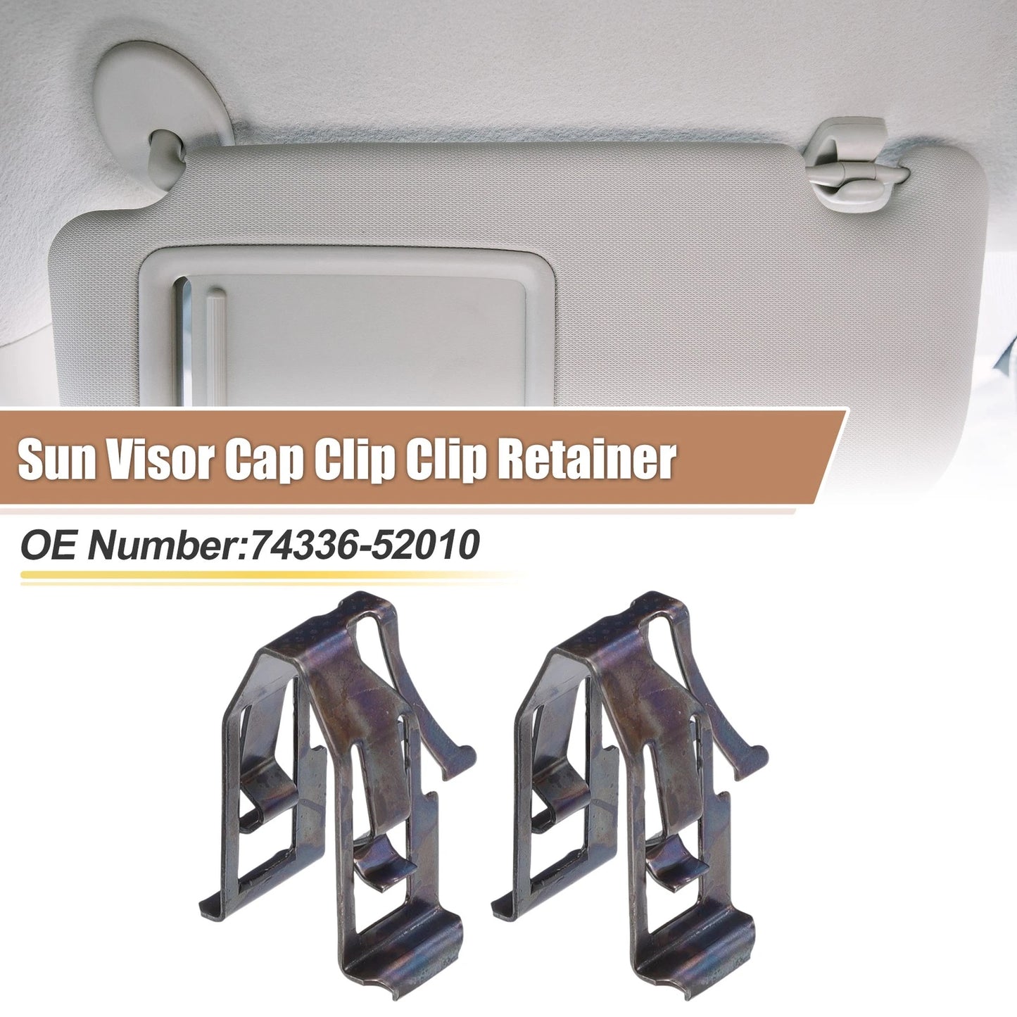2 x Sun Visor Cap Clip Retainer for Toyota