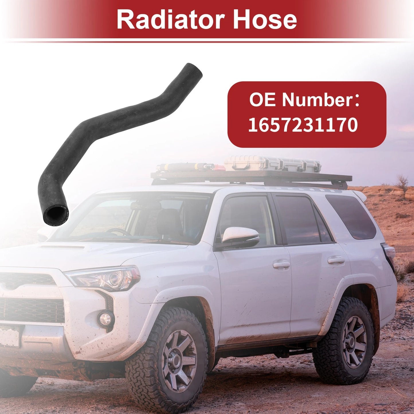 Radiator Hose for Toyota FJ Cruiser 4.0L (2007-2014) - Rubber Black