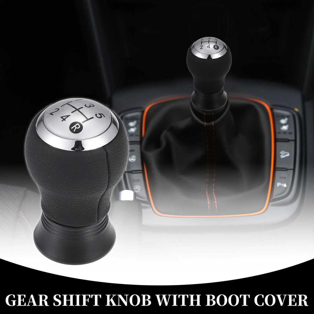 5 Speed Manual Gear Shift Knob for Toyota Yaris (2005-2010) Silver Tone
