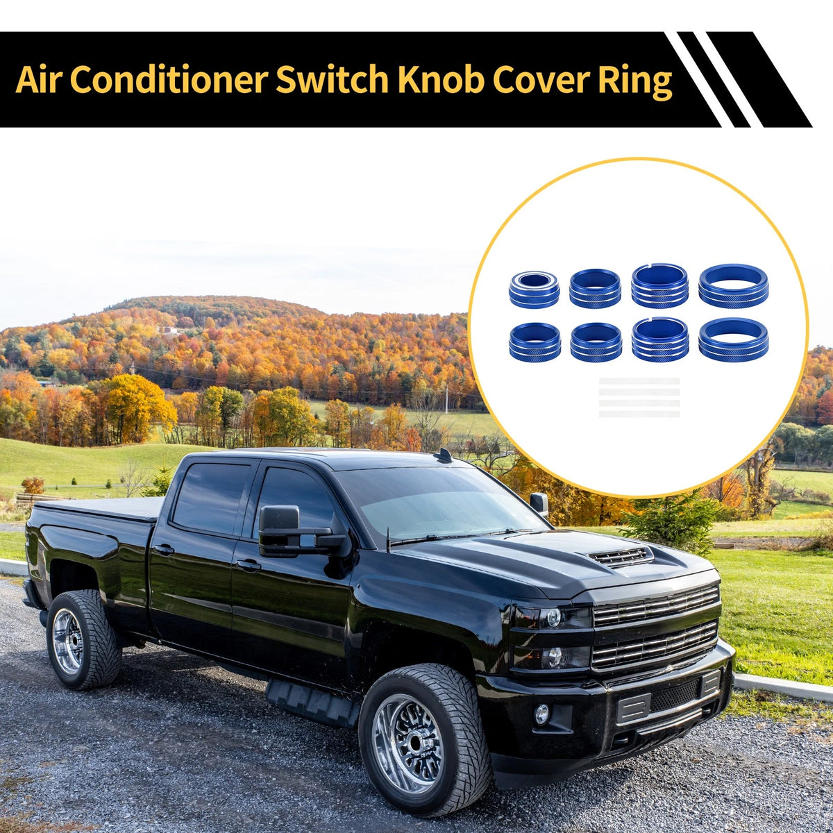 Knob Cover Ring for GMC Sierra 4WD Air/AC Audio (2014-2018)