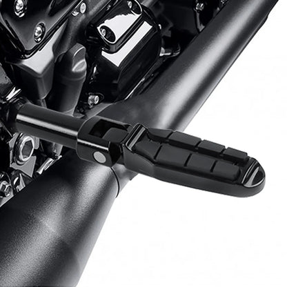 Black Rear Passenger Foot Pegs for Harley Softail Standard Low Rider (2018-2025)