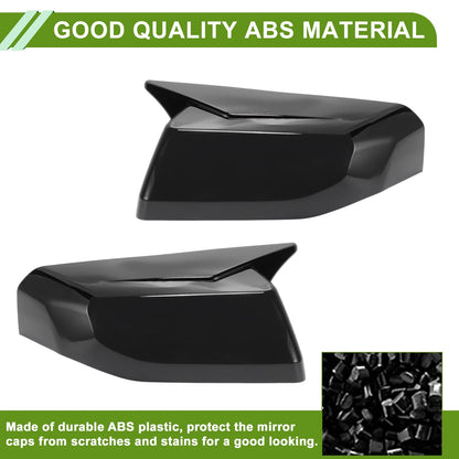 1 Pair Mirror Cover Cap Gloss Black for Chevrolet Colorado (2023 - 2025)