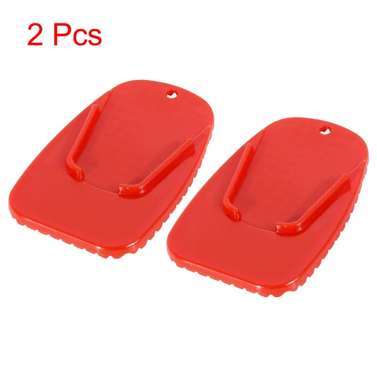 2 x Kickstand Pad Parking Stand Extension Pad Red for Motorcycle