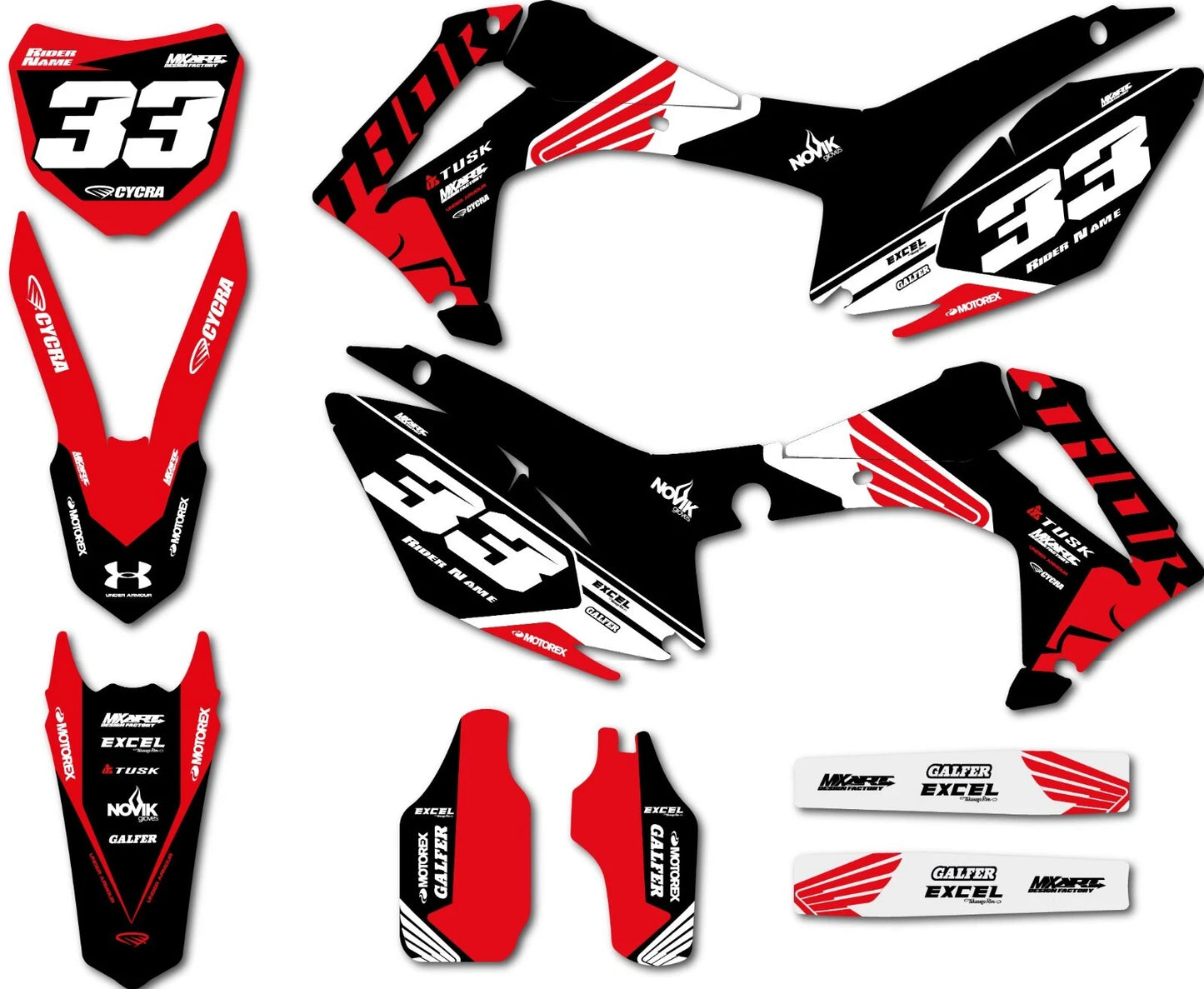 Complex Style Sticker Kit for Honda CRF 250 Custom Graphics (2014-2017)