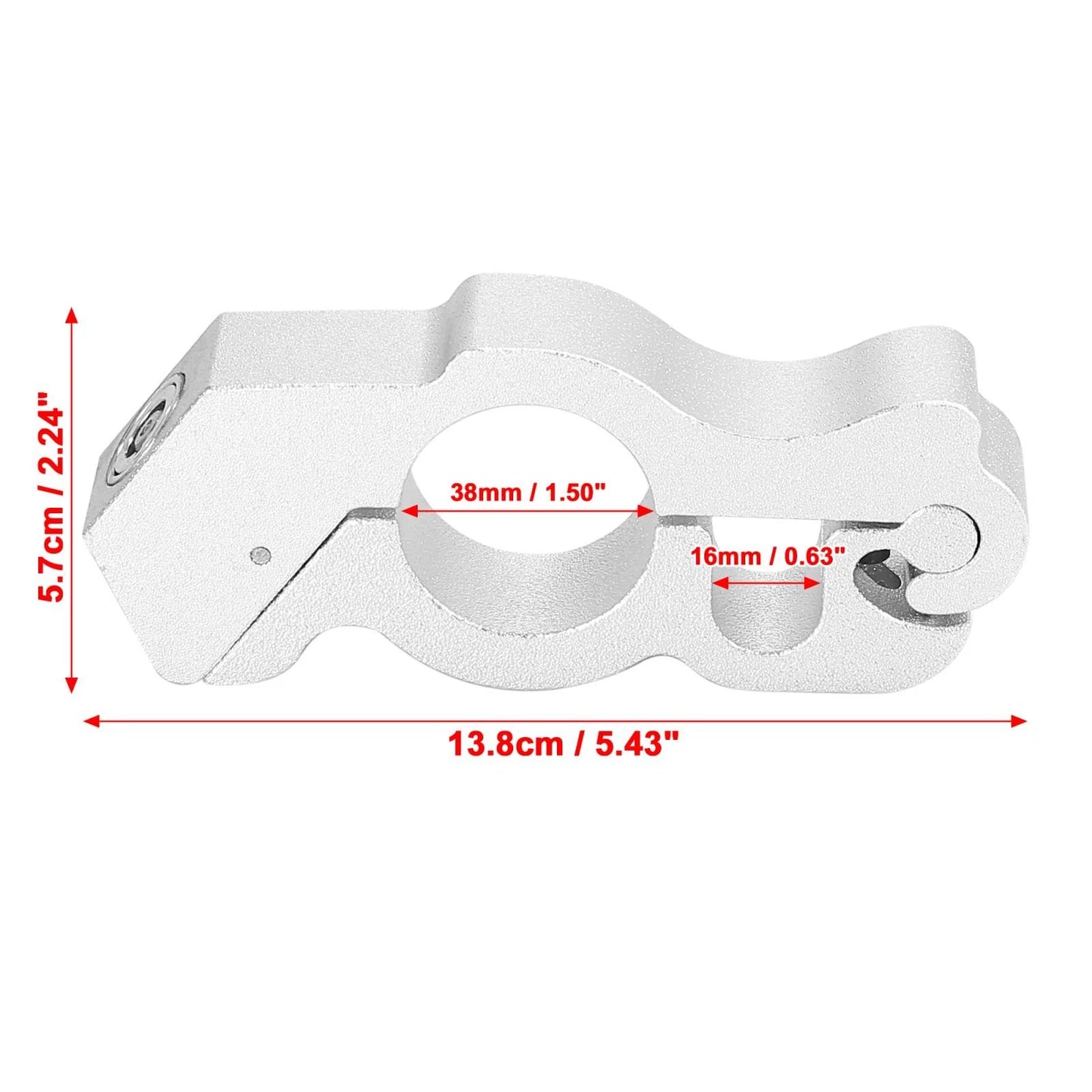 Handlebar Lock Grip CNC Aluminium Alloy Silver Tone for Motorcycle