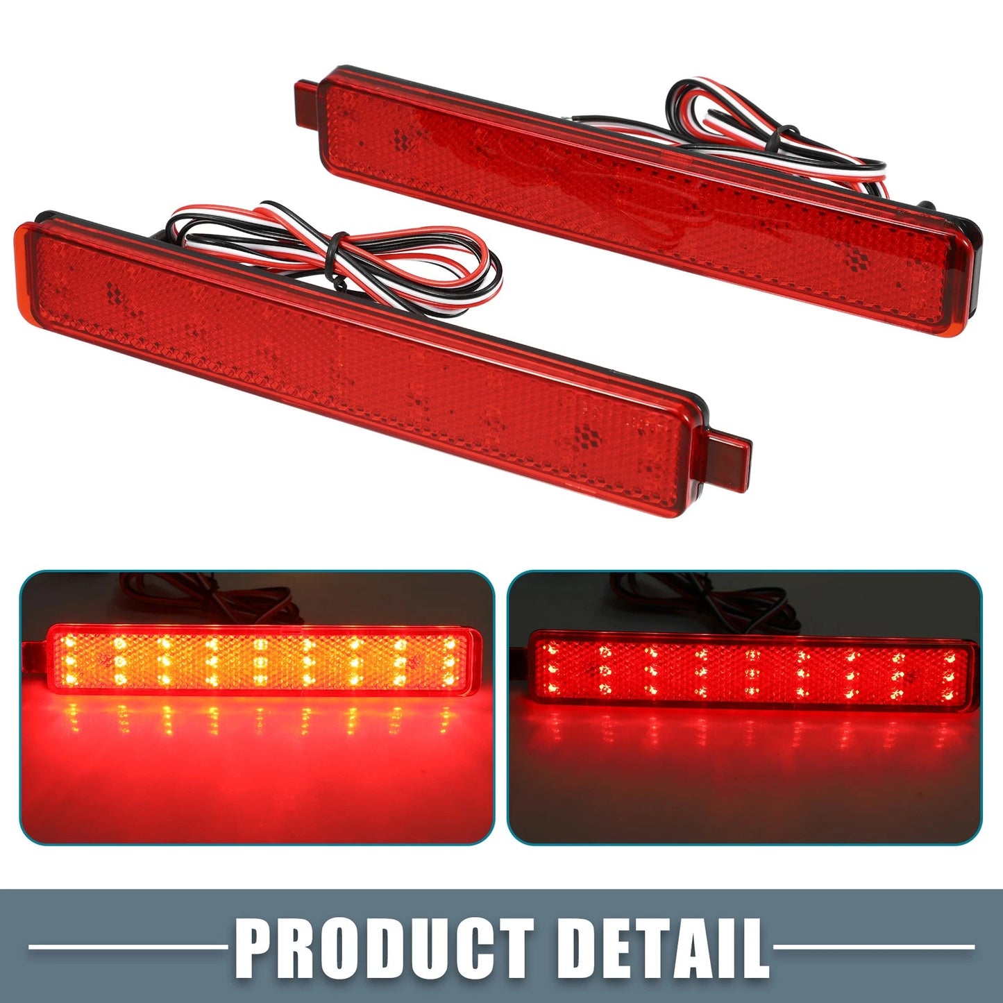 Rear Bumper Reflector LED Brake Tail Light for GMC Acadia (2007 - 2012)