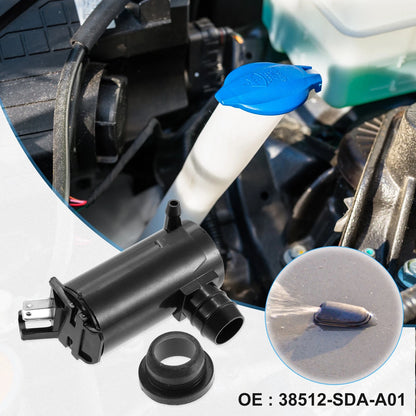 Windshield Washer Motor Pump Set with Grommet for Honda Accord (2003-2007)