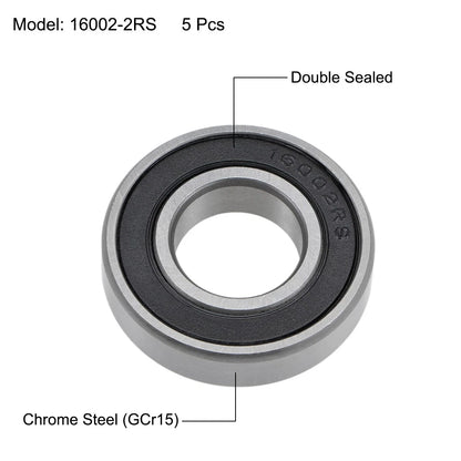Ball Bearings Z2 15x32x8mm Double Sealed Chrome Steel 5pcs for Make Model