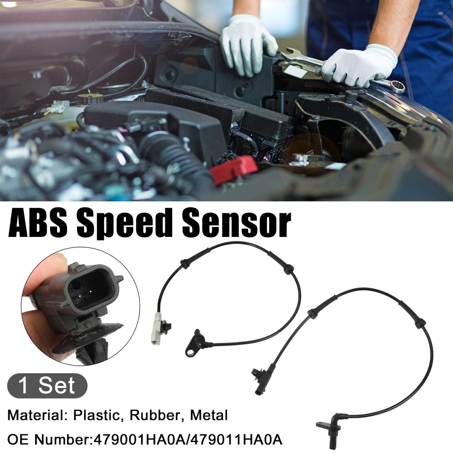 ABS Wheel Speed Sensor Set for Nissan Versa, Versa Note (2014-2019)
