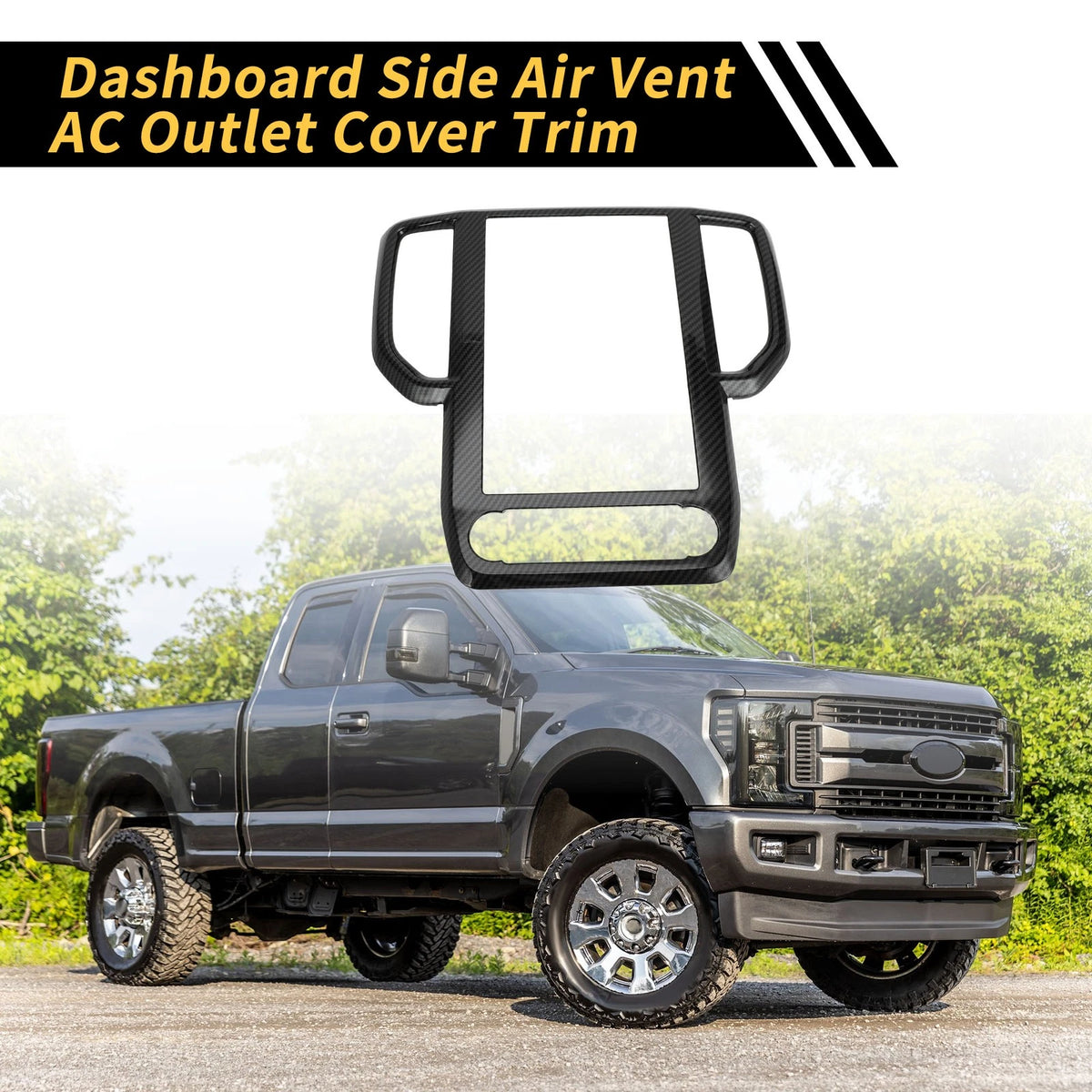 Carbon Fiber Dashboard Air Vent Trim for Ford Ranger (2023-2024)