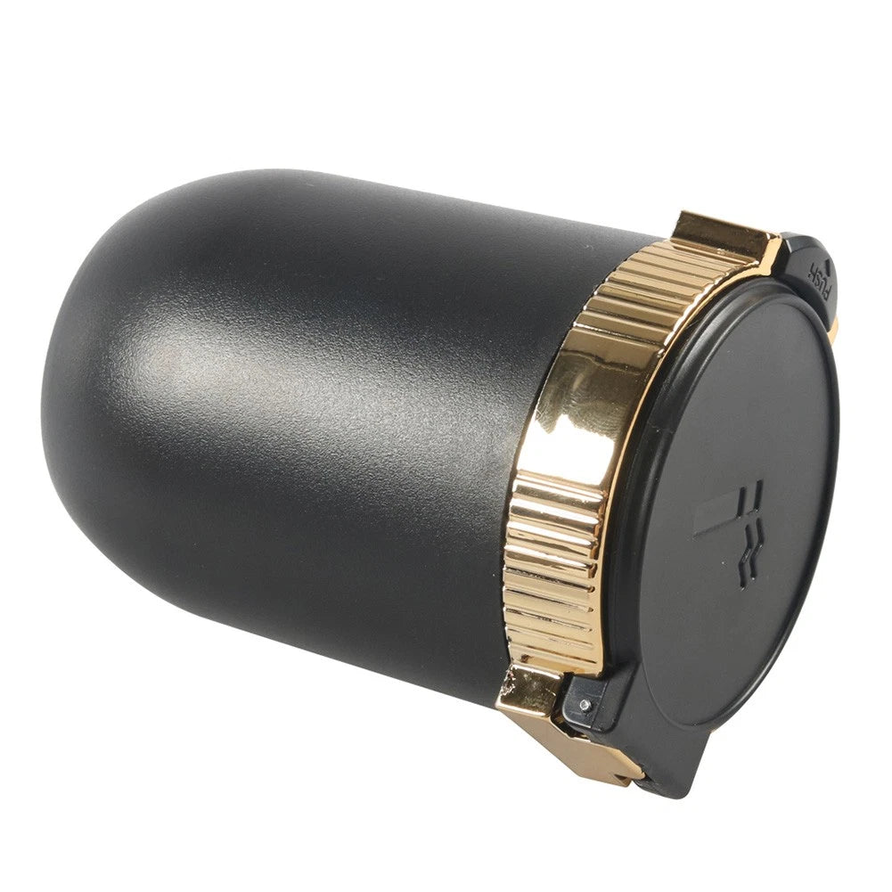Portable Car Ashtray with Lid and Blue LED Light for Universal Use
