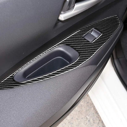 Soft Carbon Fiber Window Lift Panel Trim Kit for Toyota Corolla 2019-2024