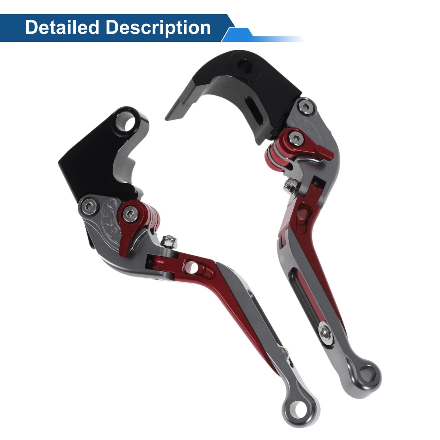 Adjustable Brake Clutch Levers for Honda CBR600RR (2007-2016) - Titanium Red