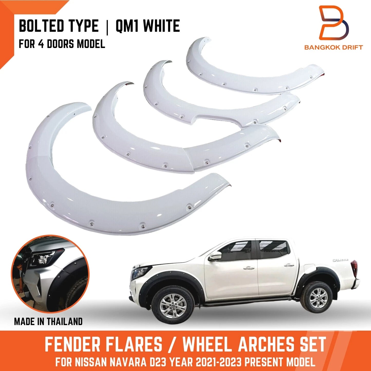 6" Bolted Fender Flare Arch for Nissan Navara NP300 D23 (2021-2023)