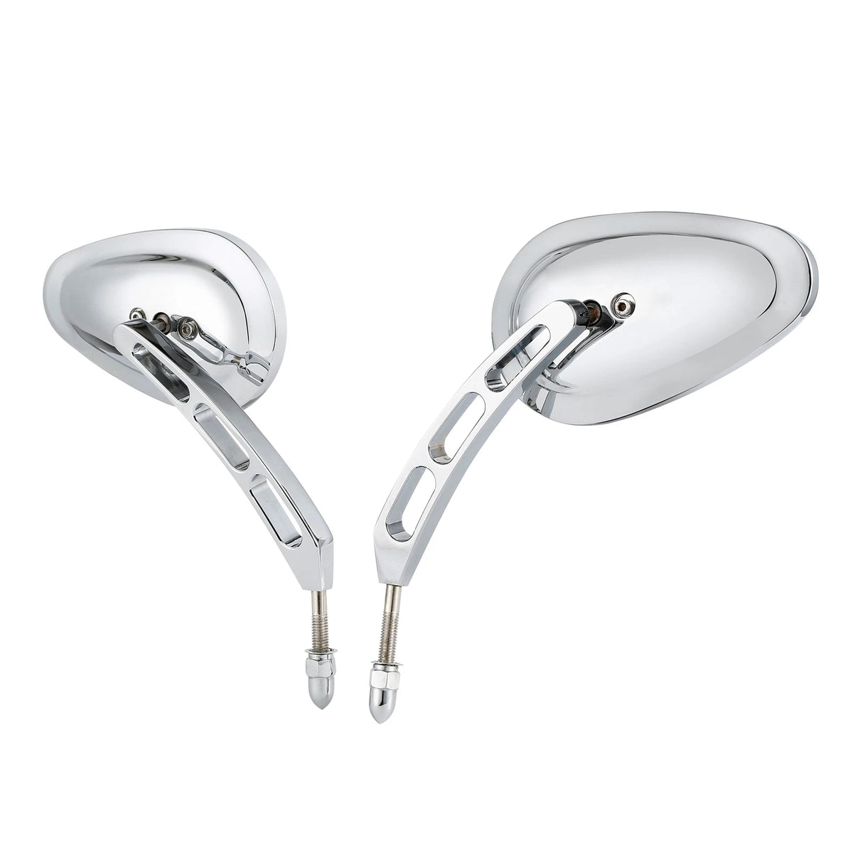 8mm Chrome Rear-View Mirrors for Harley Street Glide Sportster Dyna Softail