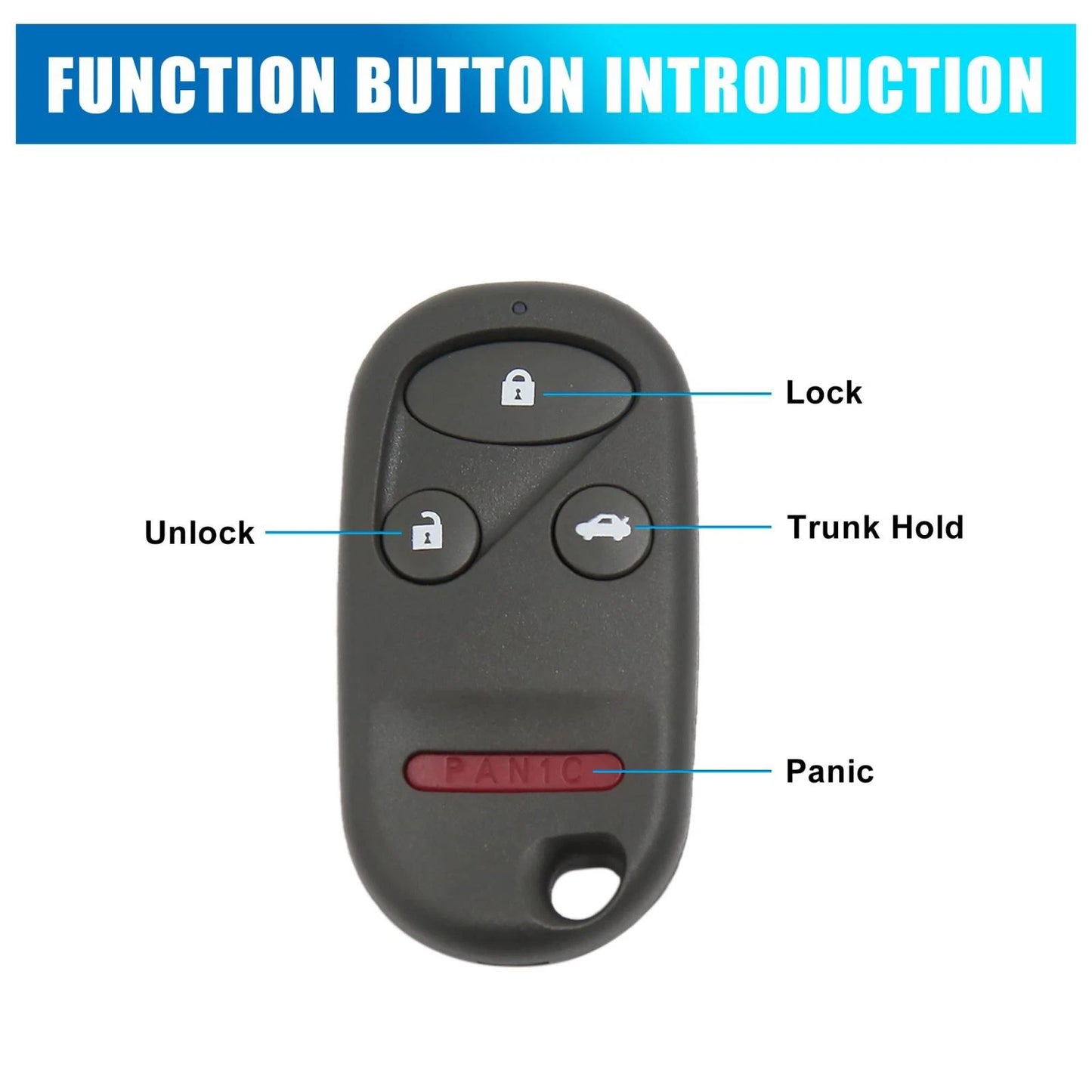Remote Key Fob Shell Case for Honda Accord (2003-2007)