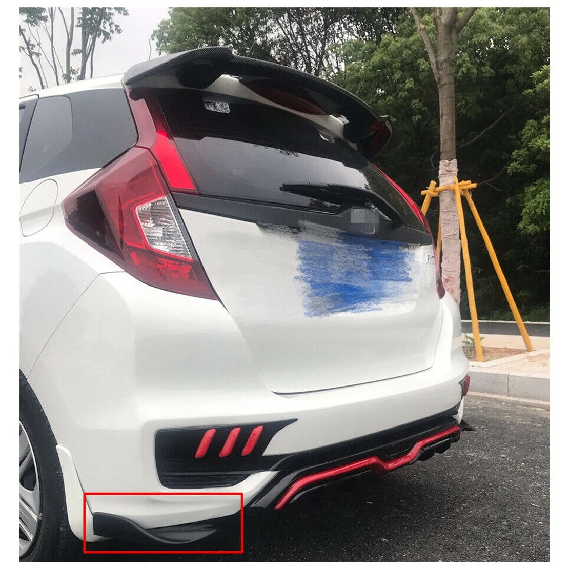 2 x Car Rear Bumper Spoiler Lip