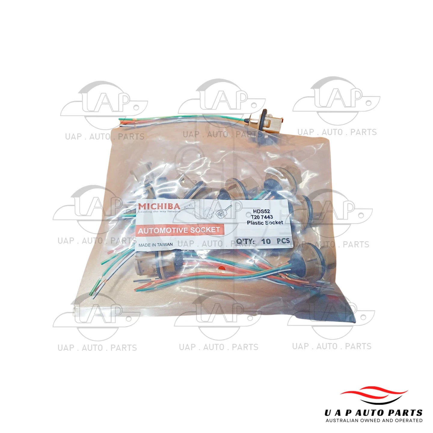 7443 Dual Filament Wedge Stop Light Bulb Socket Connector for T20