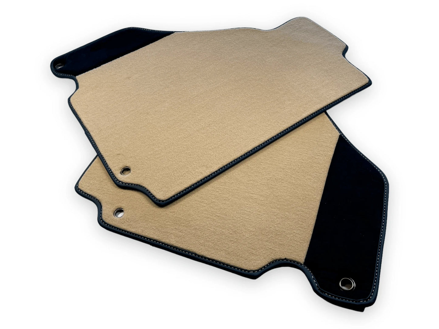 Alcantara Leather Beige Floor Mats for Ferrari 360 Modena (2000-2005)
