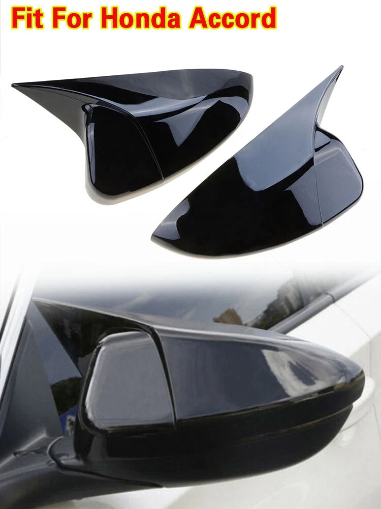 Gloss Black Rearview Side Wing Mirror Cover for Honda Accord (2018-2023)