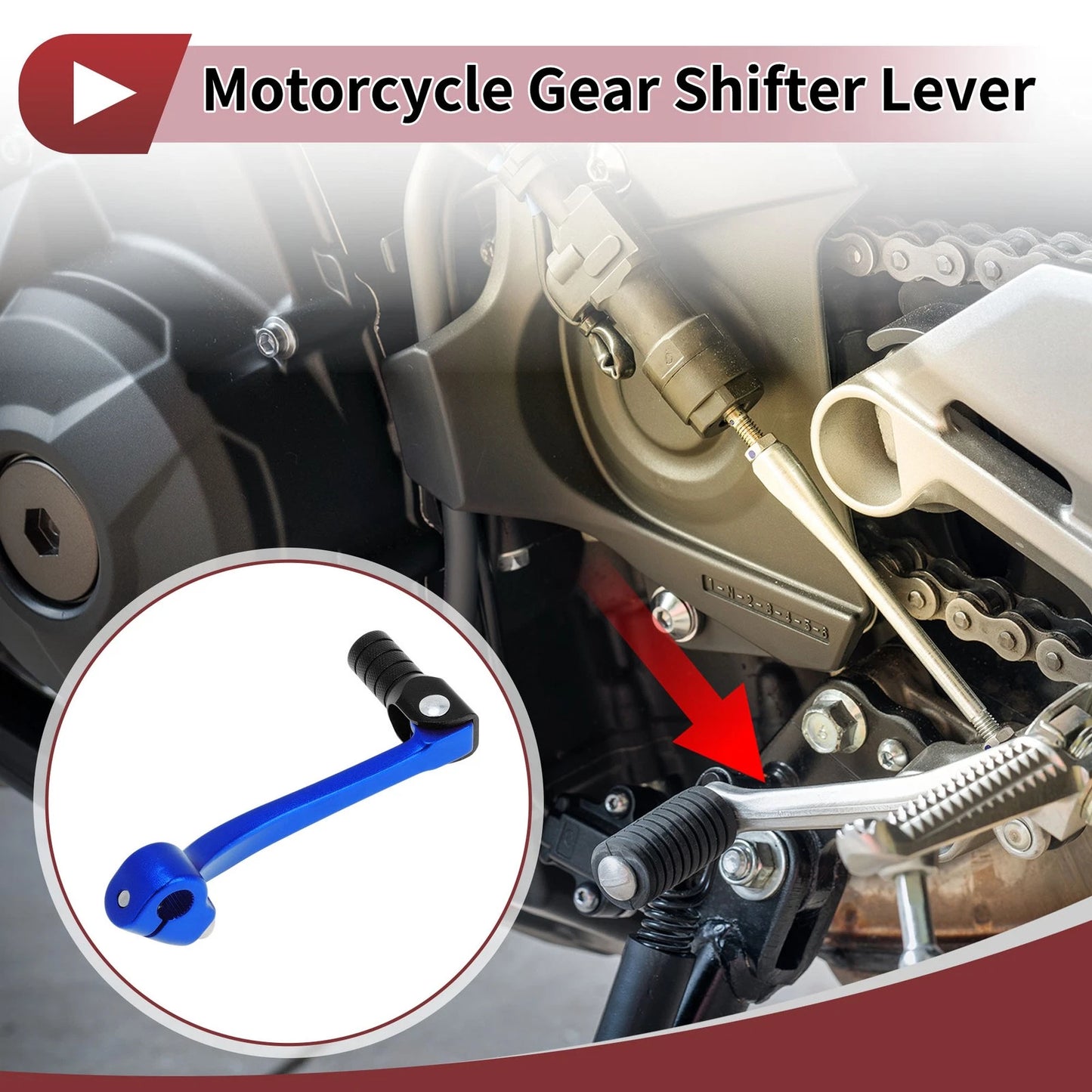 Folding Blue Gear Shifter Lever for Honda CRF110F (2013–2018)