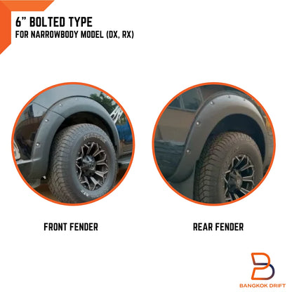 Matte Black Fender Flare Arch for Nissan NP300 Navara D23 (2015-2019)