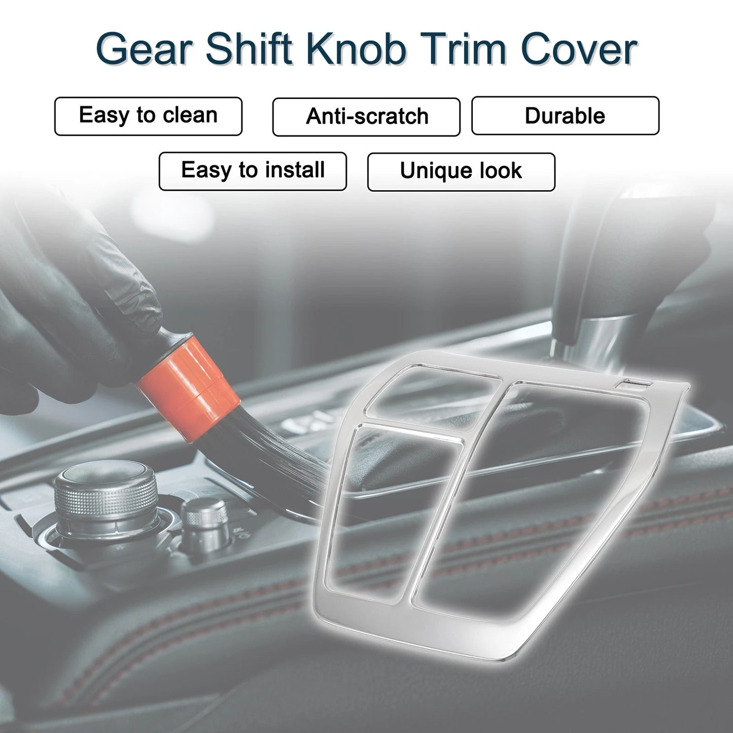Stainless Steel Gear Shift Knob Cover for Toyota RAV4 (2019-2025)