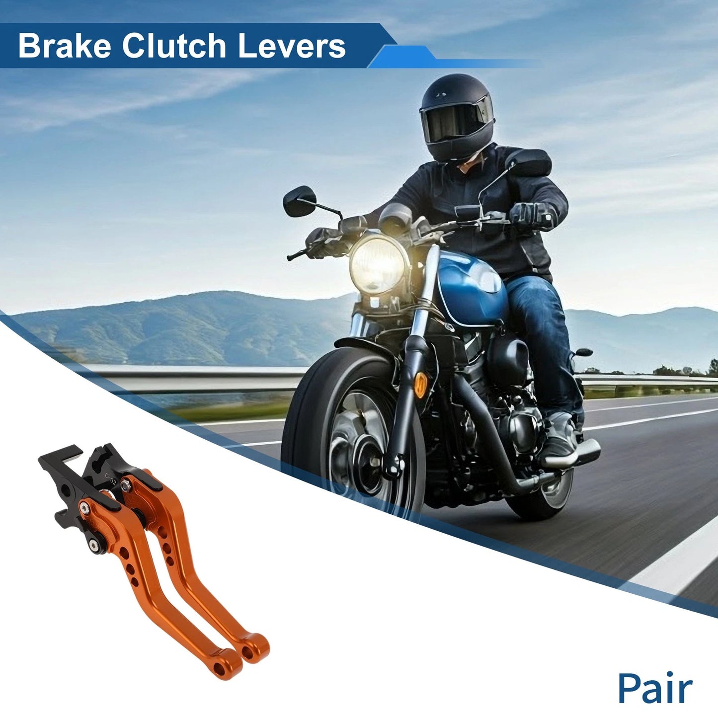 1 Pair Short Brake Clutch Levers for YAMAHA YZF-R25 (2014–2025)