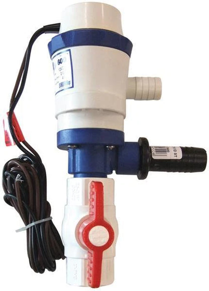 Live Bait Pump Baitwell Kit for Fishing Boats 12V
