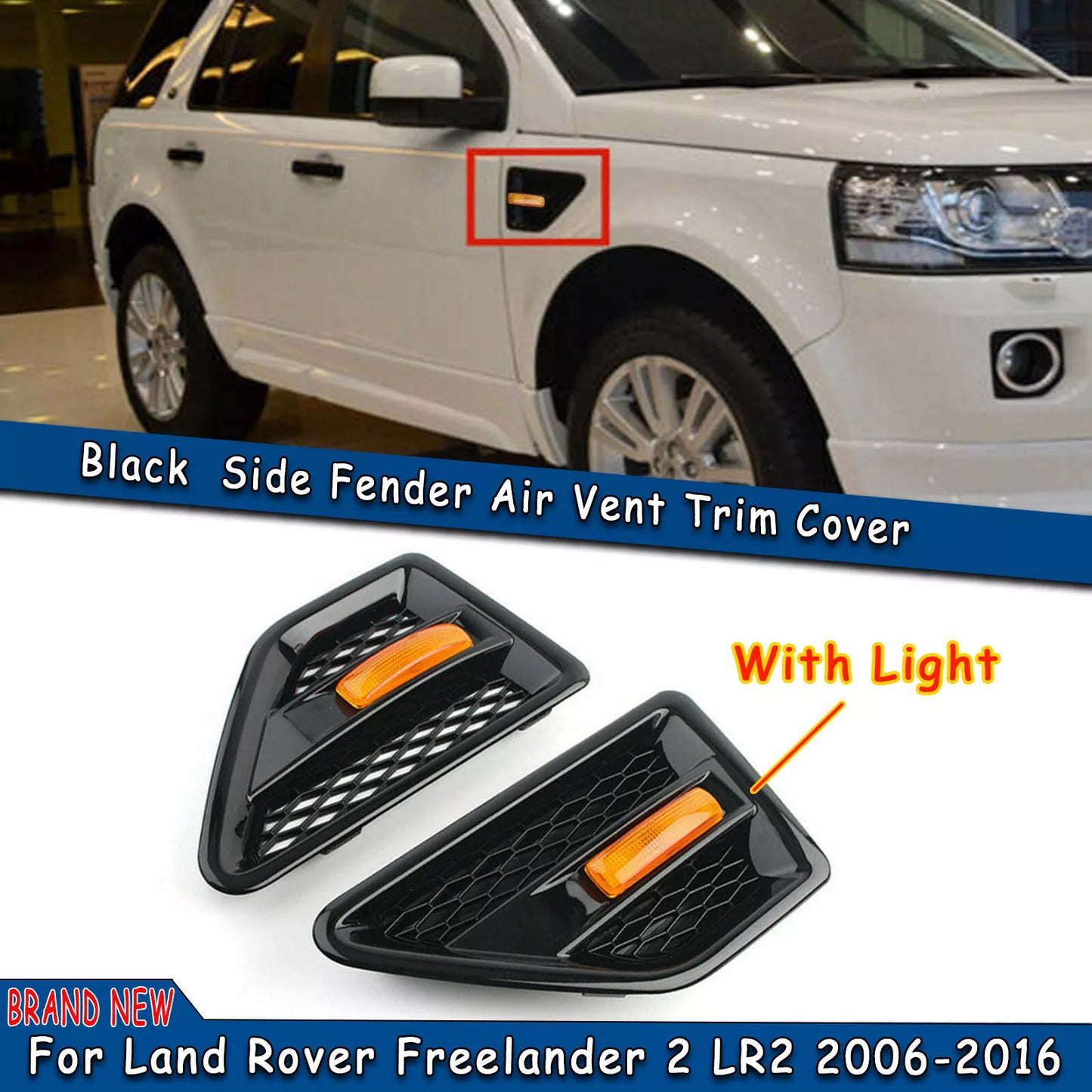 2 x Side Air Flow Vent Grilles for Land Rover Freelander 2 (2006-2016)