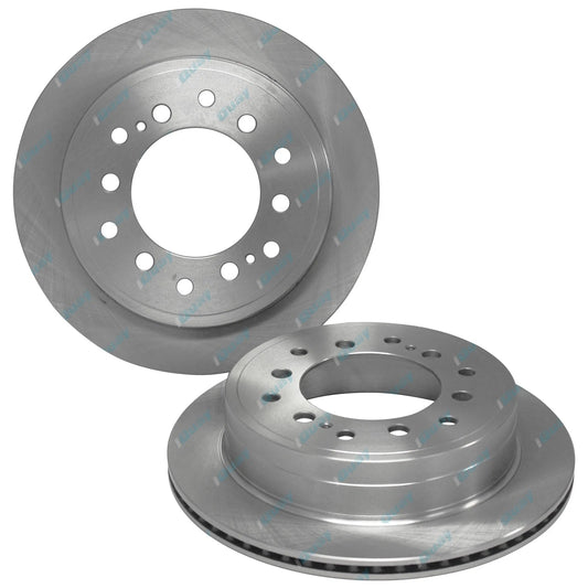 2 Rear Brake Rotors for Toyota Landcruiser Prado VZJ120 VZJ121 VZJ125 2002-2005