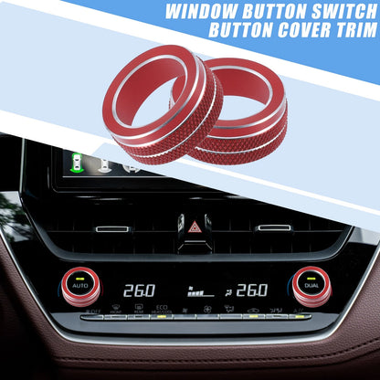 2 x AC Control Switch Knob Cover Trim for Toyota Corolla (2020–2022)
