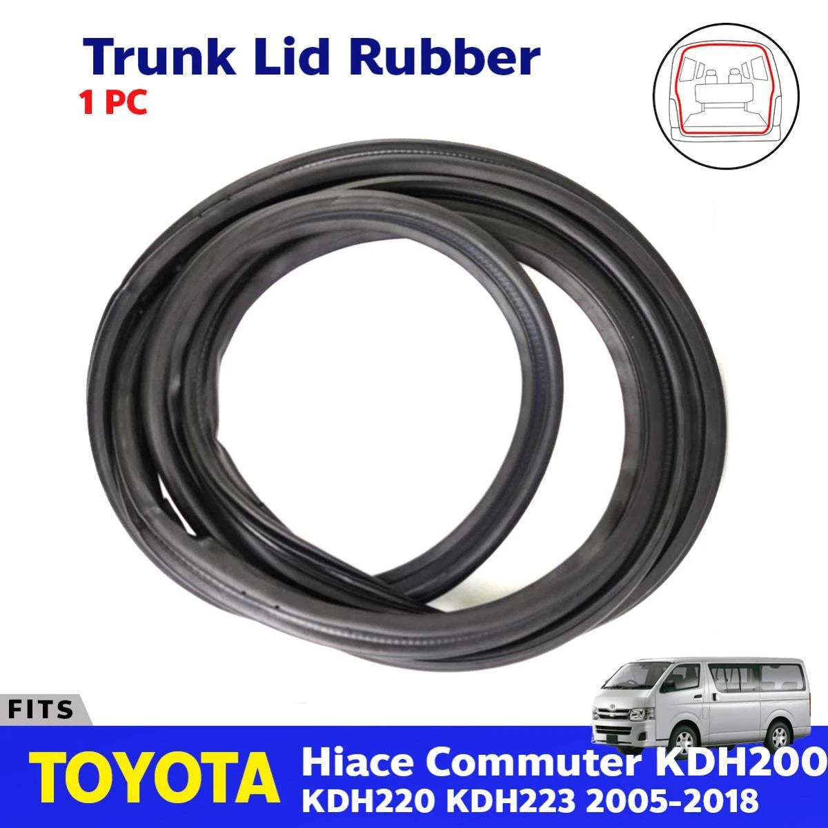 Trunk Lid Rubber Low Roof Fits Toyota Hiace Commuter KDH200 KDH202 2005-18 D06