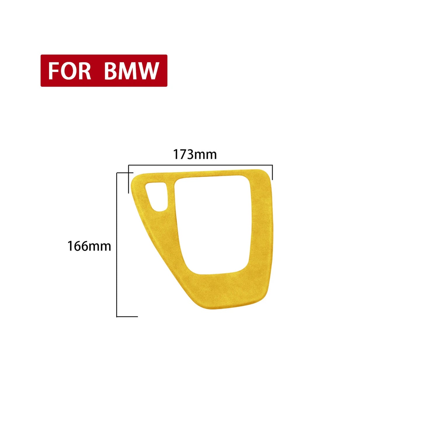 Yellow Leather Gear Shift Panel Trim for BMW 3 Series E90 E92 E93 (2005-2012)