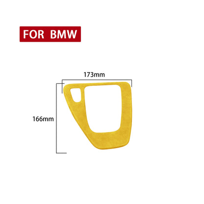 Yellow Leather Gear Shift Panel Trim for BMW 3 Series E90 E92 E93 (2005-2012)
