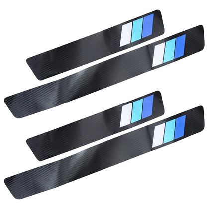 4Pc Carbon Fiber Door Sill Anti-Scratch Stickers for Toyota Camry (2018-2023)
