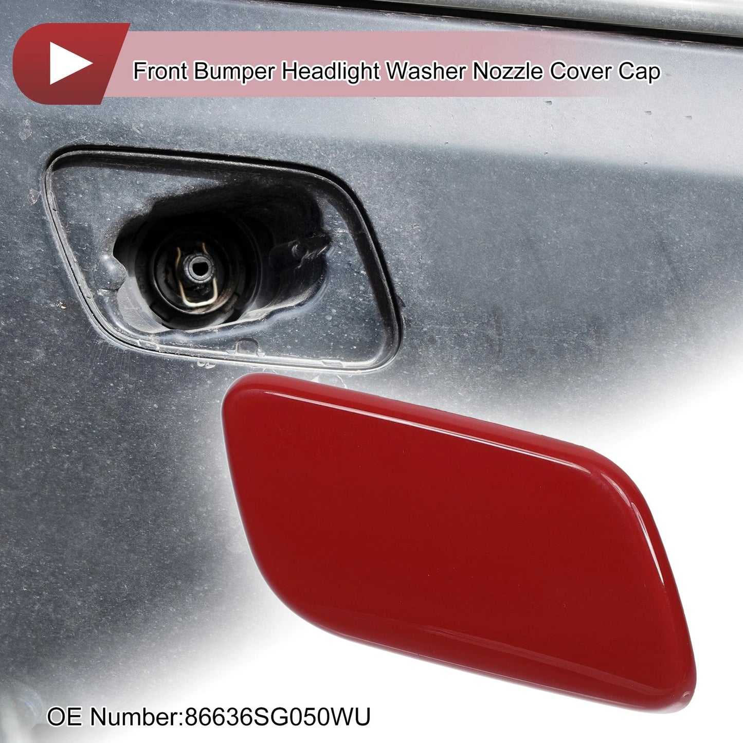 Front Right Washer Nozzle Cover for Subaru Forester 2013-2015 Red