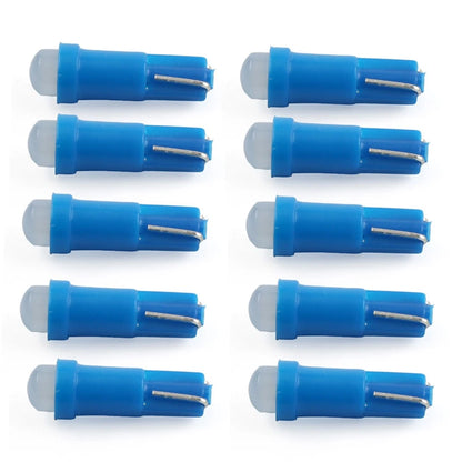 10 x T5 LED Blue Light Indicator Bulbs for Car Dashboard Gauge