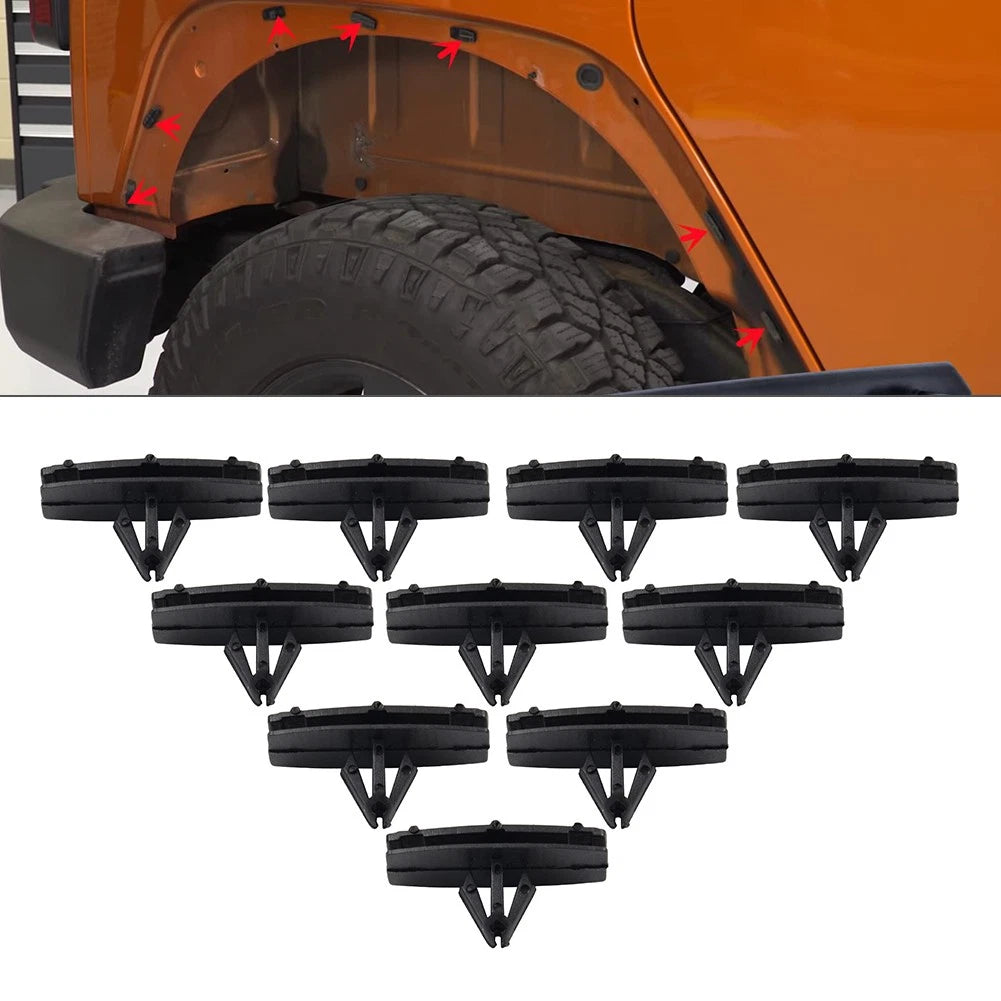 Wheel Flare Molding Clips Kit for Jeep Wrangler JK & Dodge Ram 4500 5500