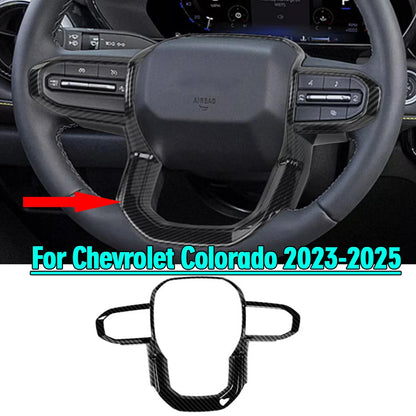 Carbon fiber Steering Wheel Trim 1pc for Chevrolet Colorado (2023–2025)