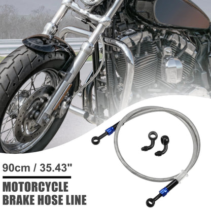 AN3 28 90 Degree Brake Hose / 90cm / Motorcycle Braided Line Tube for Make Model