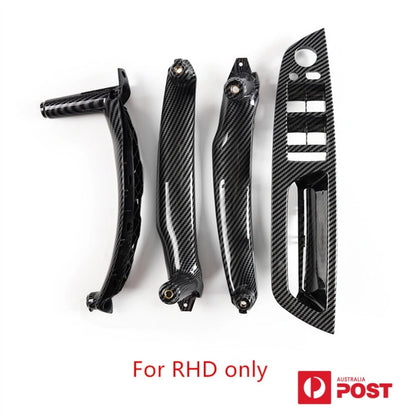 4pcs Carbon Fiber Window Switch Panel Handle Kit for RHD Cars
