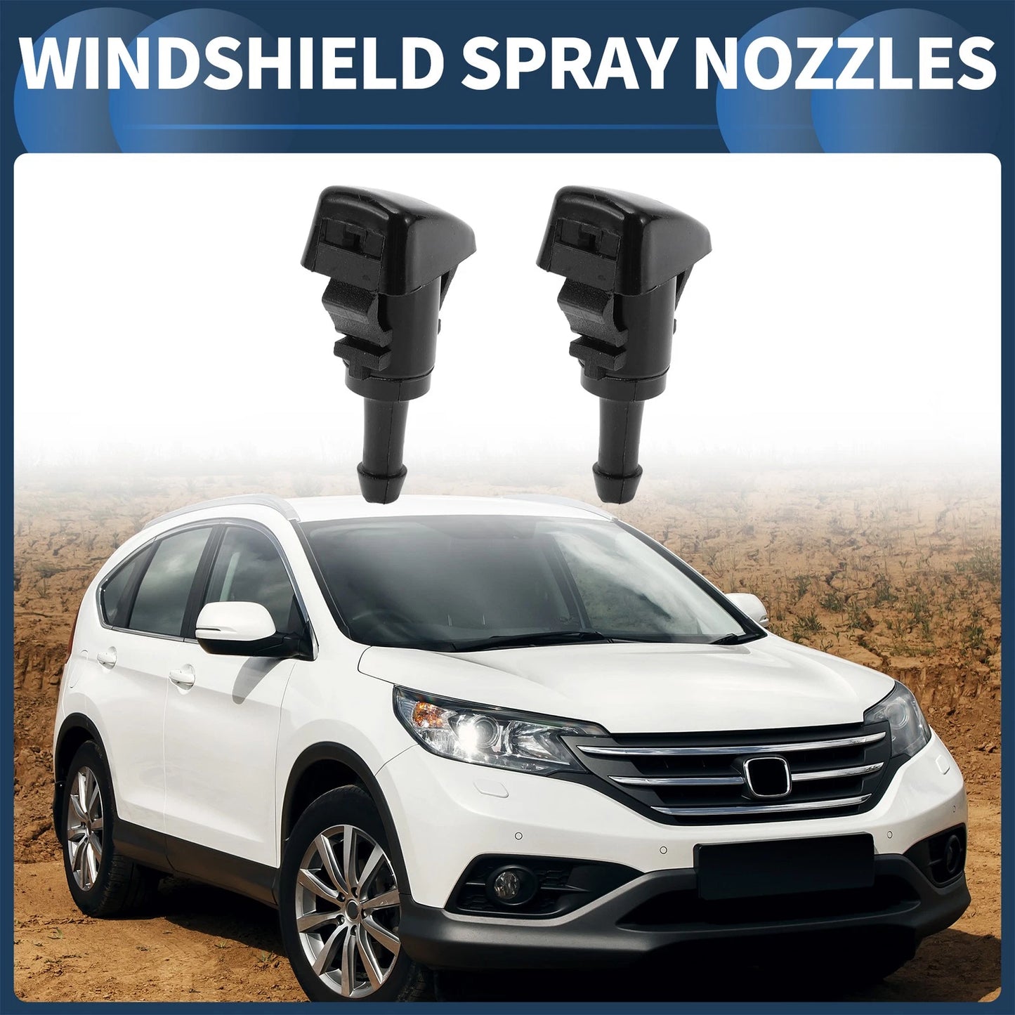 Set Front Windshield Washer Nozzles for Chrysler Town & Country