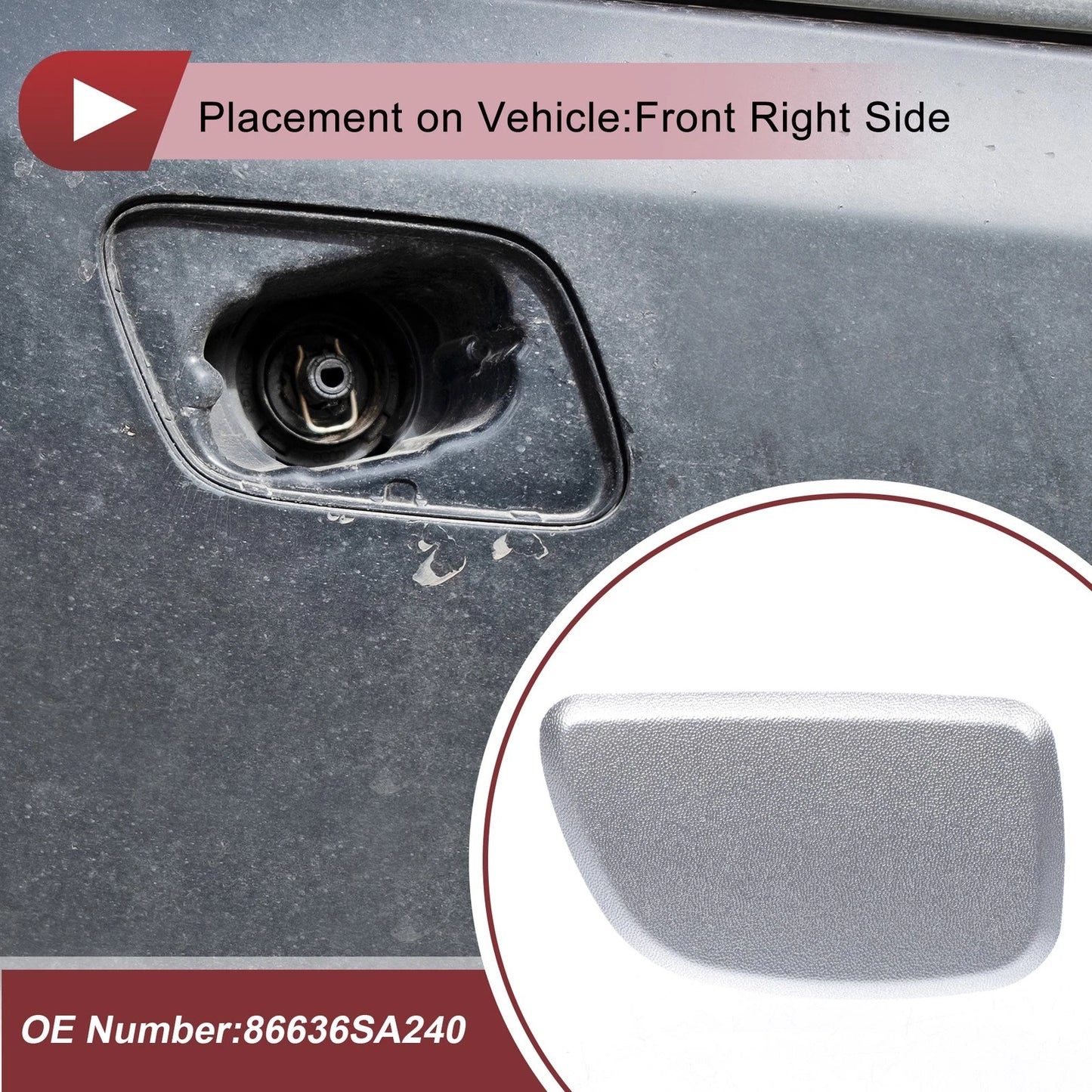 Front Right Washer Nozzle Cover for Subaru Forester (2005-2007)