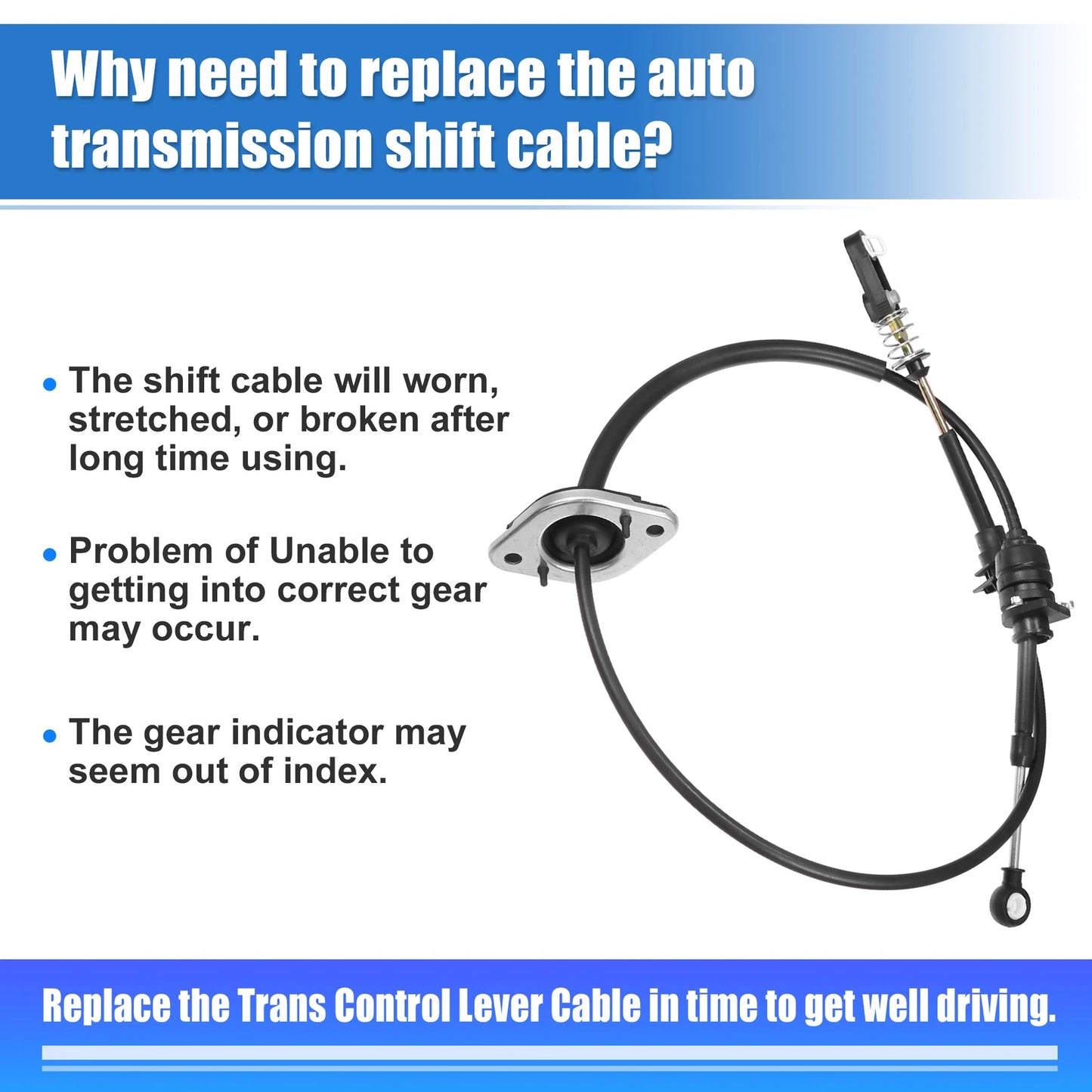 Transmission Gear Shift Cable for Jeep Wrangler (2007-2010)