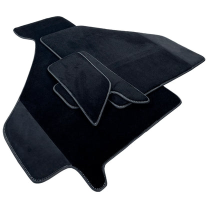AutoWin Black Floor Mats for Ferrari F355 (1994-1999) with Alcantara Leather